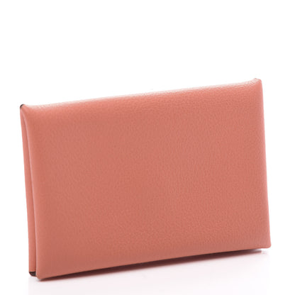Hermes Evercolor Calvi Card Case Flamingo 2 of 7