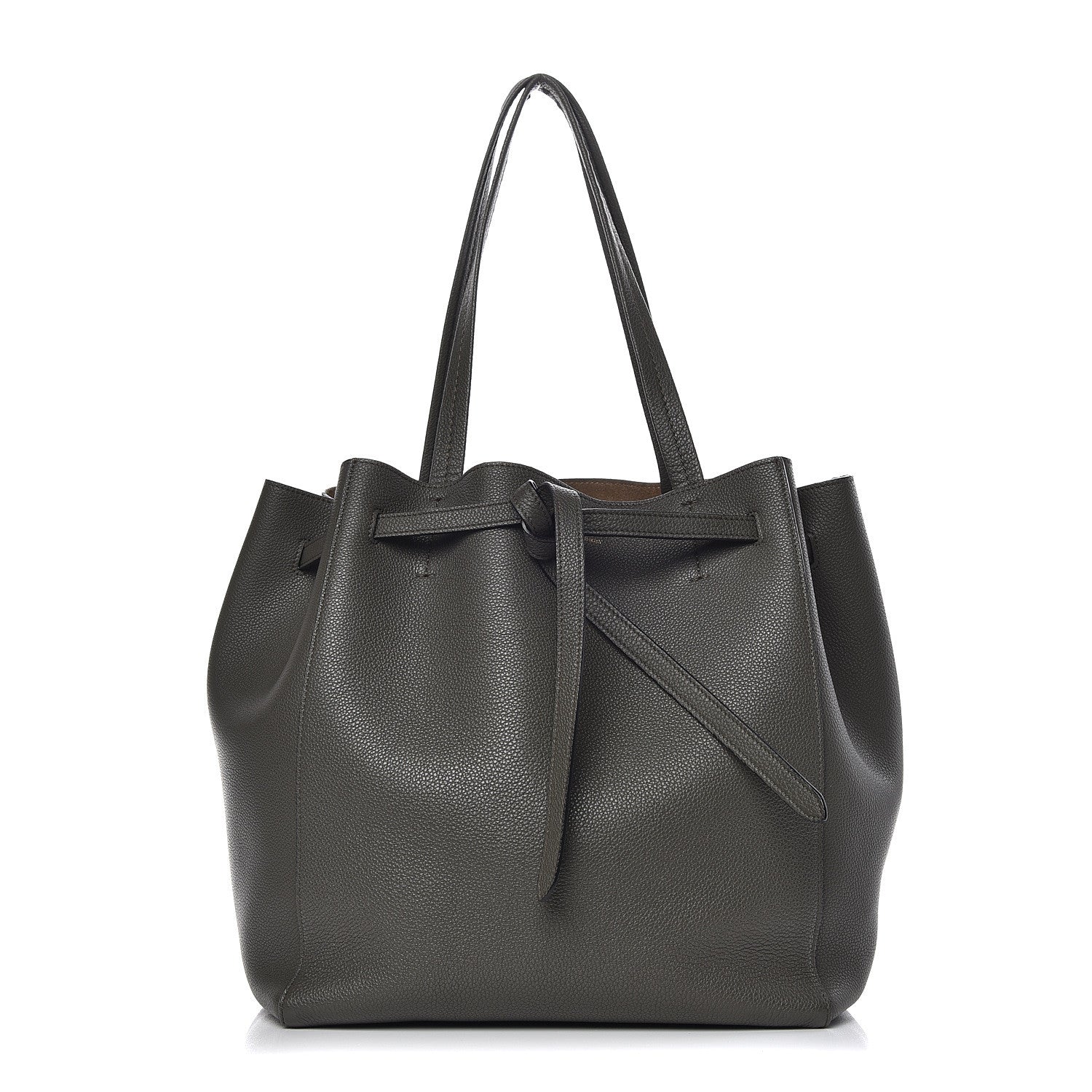 Celine Soft Grained Calfskin Small Belt Cabas Phantom Stone 1 of 9