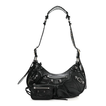 Balenciaga Agneau Arena Small Le Cagole Shoulder Bag Black 3 of 11