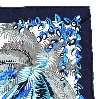 Hermes Silk Mythiques Phoenix Coloriages Scarf 45 White Bleu Turquoise 5 of 5