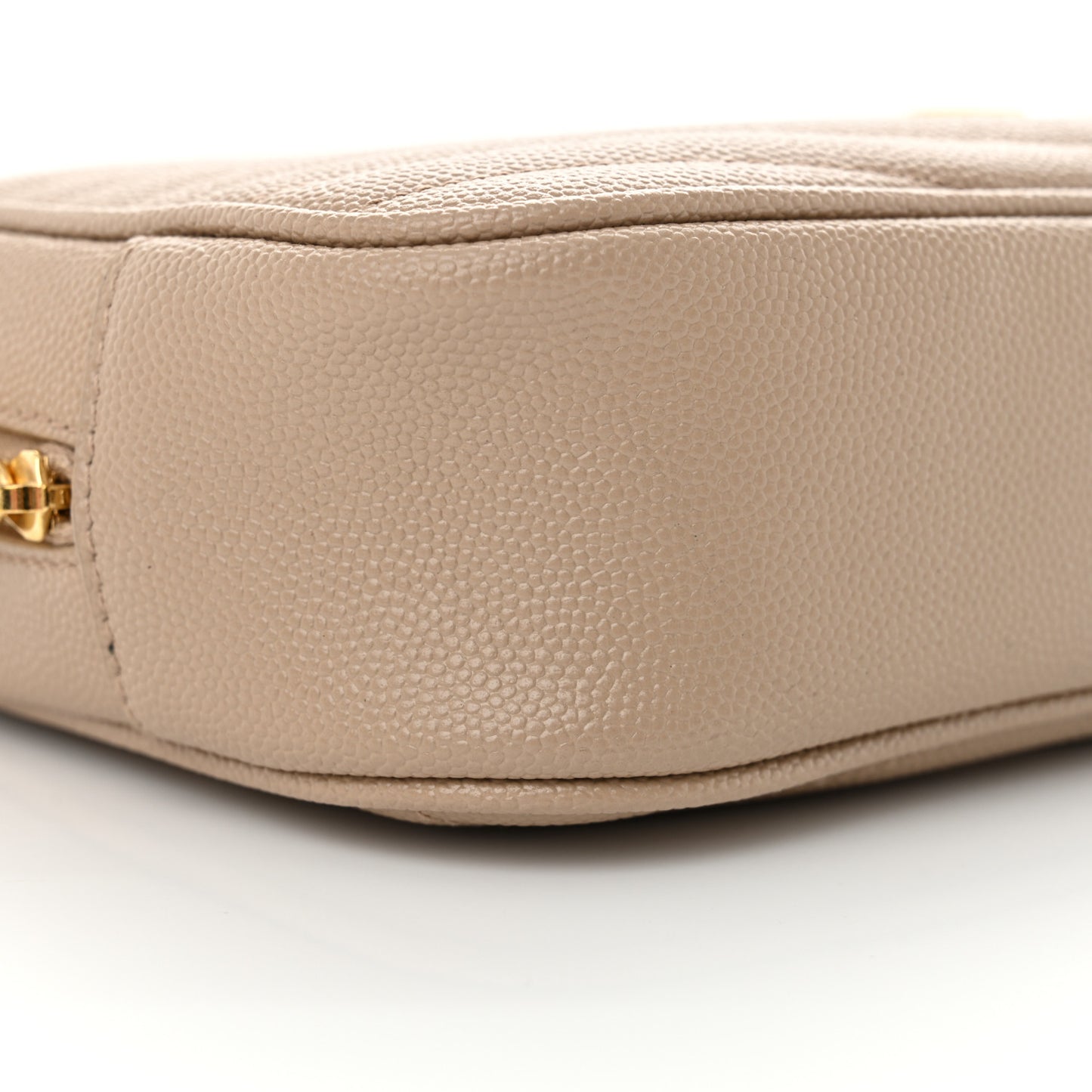 Grain De Poudre Matelasse Monogram Mini Lou Camera Bag Dark Beige