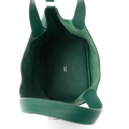Hermes Taurillon Clemence Picotin Lock 18 PM Malachite 5 of 12