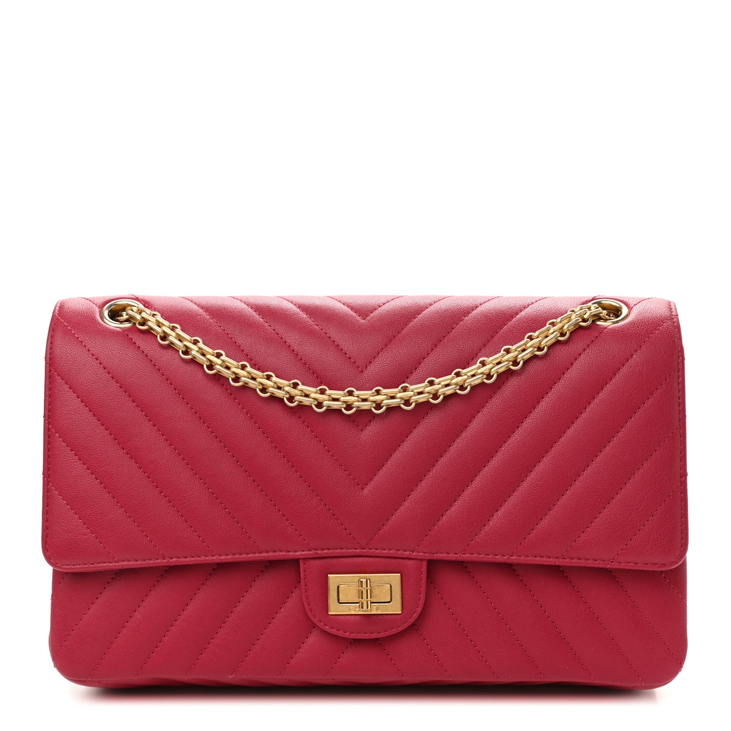 Sheepskin Chevron Quilted 2.55 Reissue 226 Flap Dark Pink
