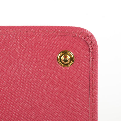Prada Saffiano Metal Large Chain Wallet Peonia 9 of 12