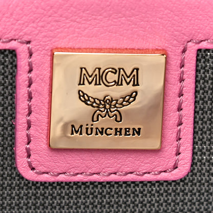 MCM Visetos Small Side Stud Stark Backpack Pink 5 of 9