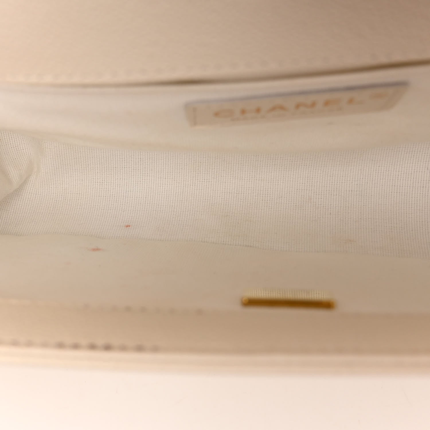 Chanel Caviar Chevron Quilted Medium Boy Flap Light Beige 5 of 10