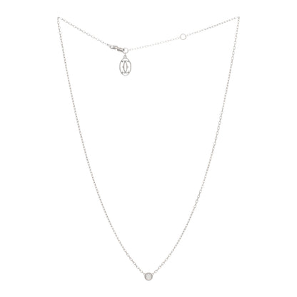 Cartier 18K White Gold Diamond SM D'Amour Pendant Necklace 2 of 3