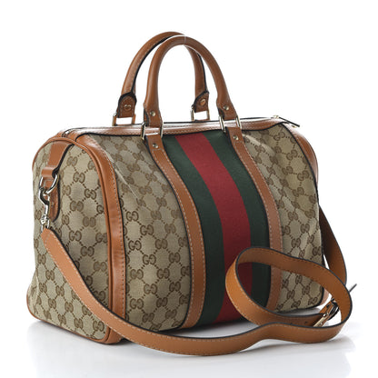 Gucci Monogram Vintage Web Medium Boston Tobacco 3 of 10
