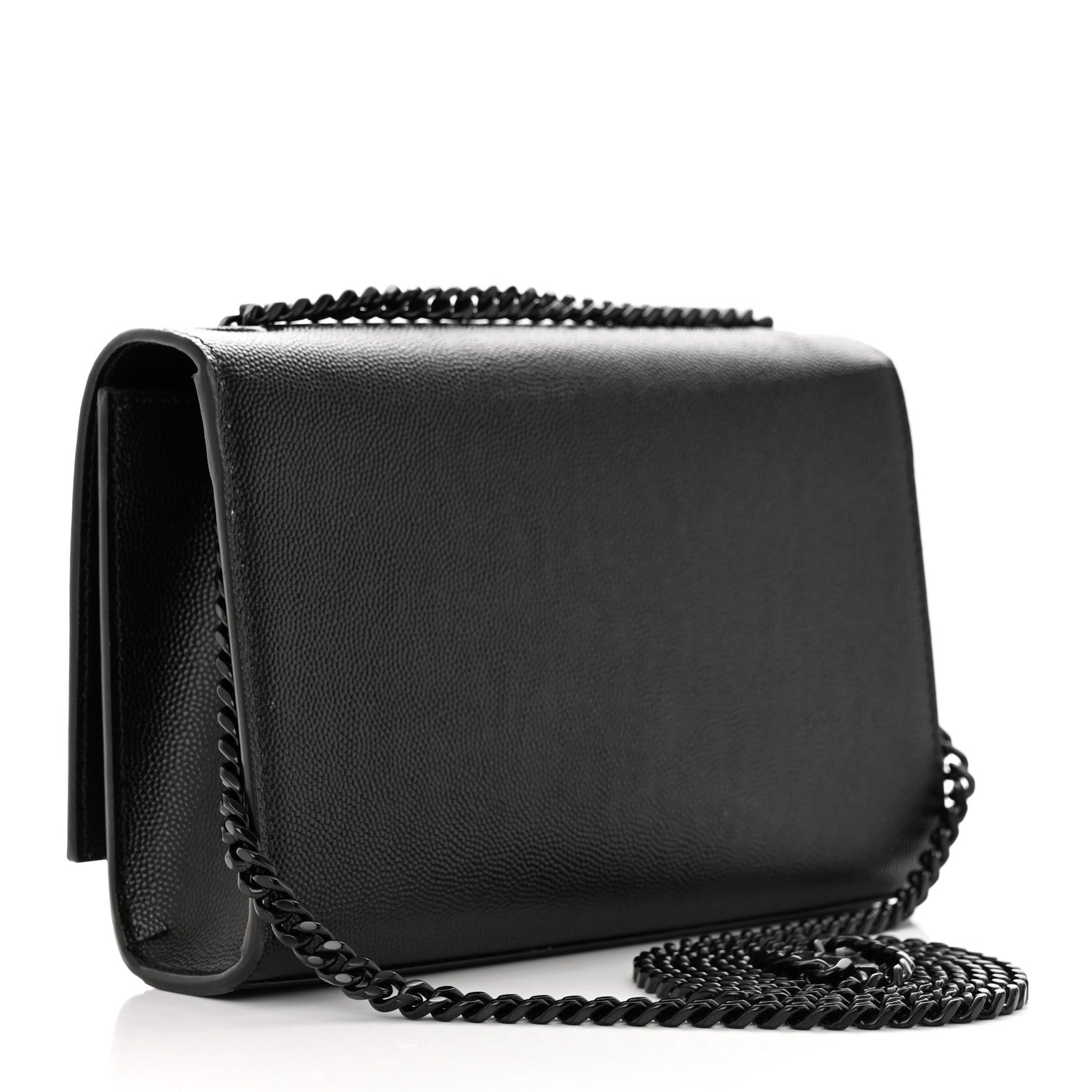 Saint Laurent Grain De Poudre Small Monogram Monochrome Kate Satchel Black 3 of 13