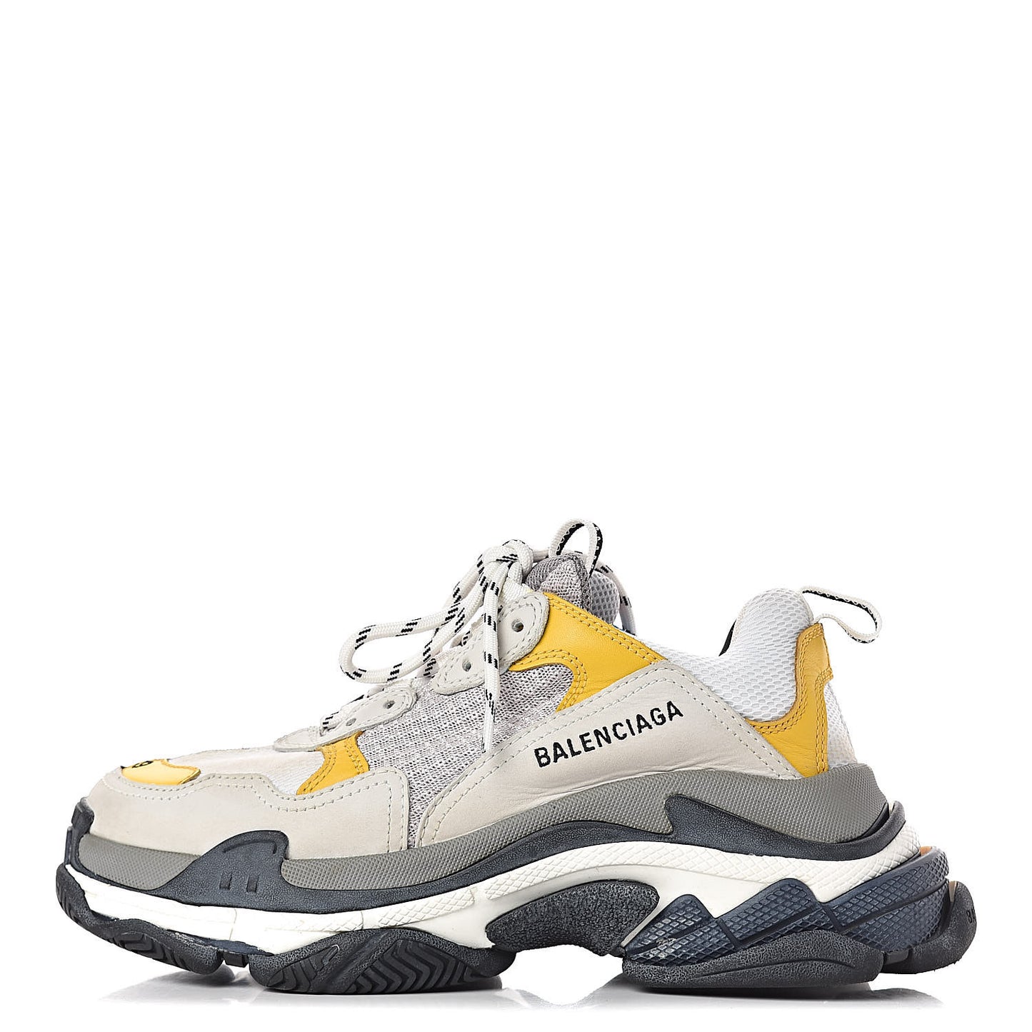 Fabric Mesh Half & Half Colorways Mens Triple S Sneakers 39 Grey Blue Rouge Jaune Black