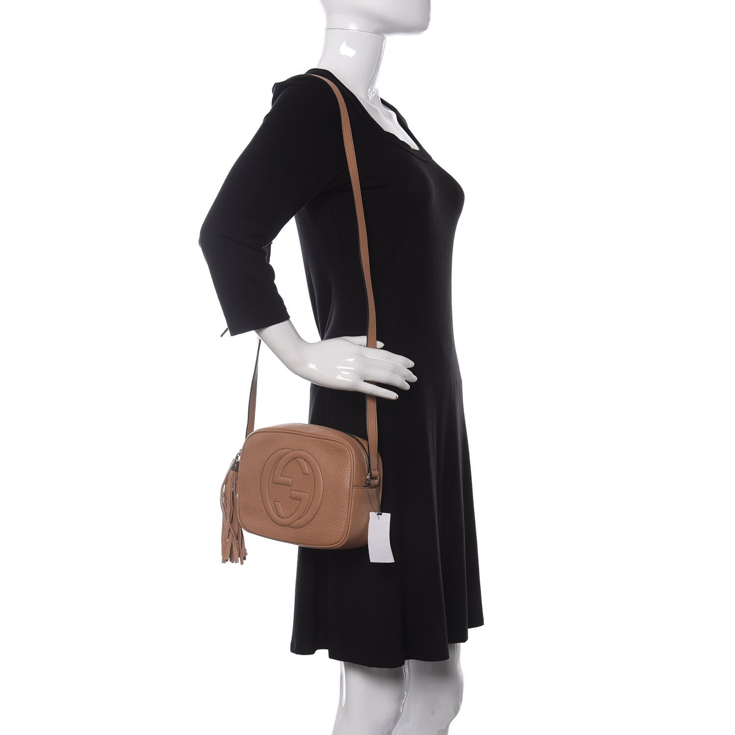 Gucci Pebbled Calfskin Small Soho Disco Bag Camelia 2 of 10