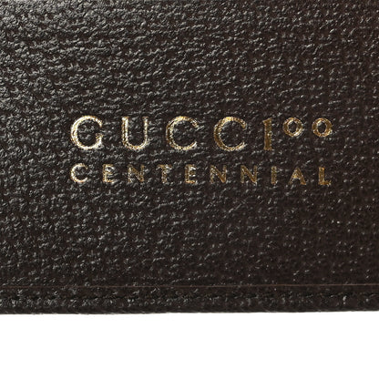 Gucci Textured Dollar Calfskin Gucci 100 Centennial Music Wallet New Acero New Shamarock Crop Hibiscus Red 6 of 7
