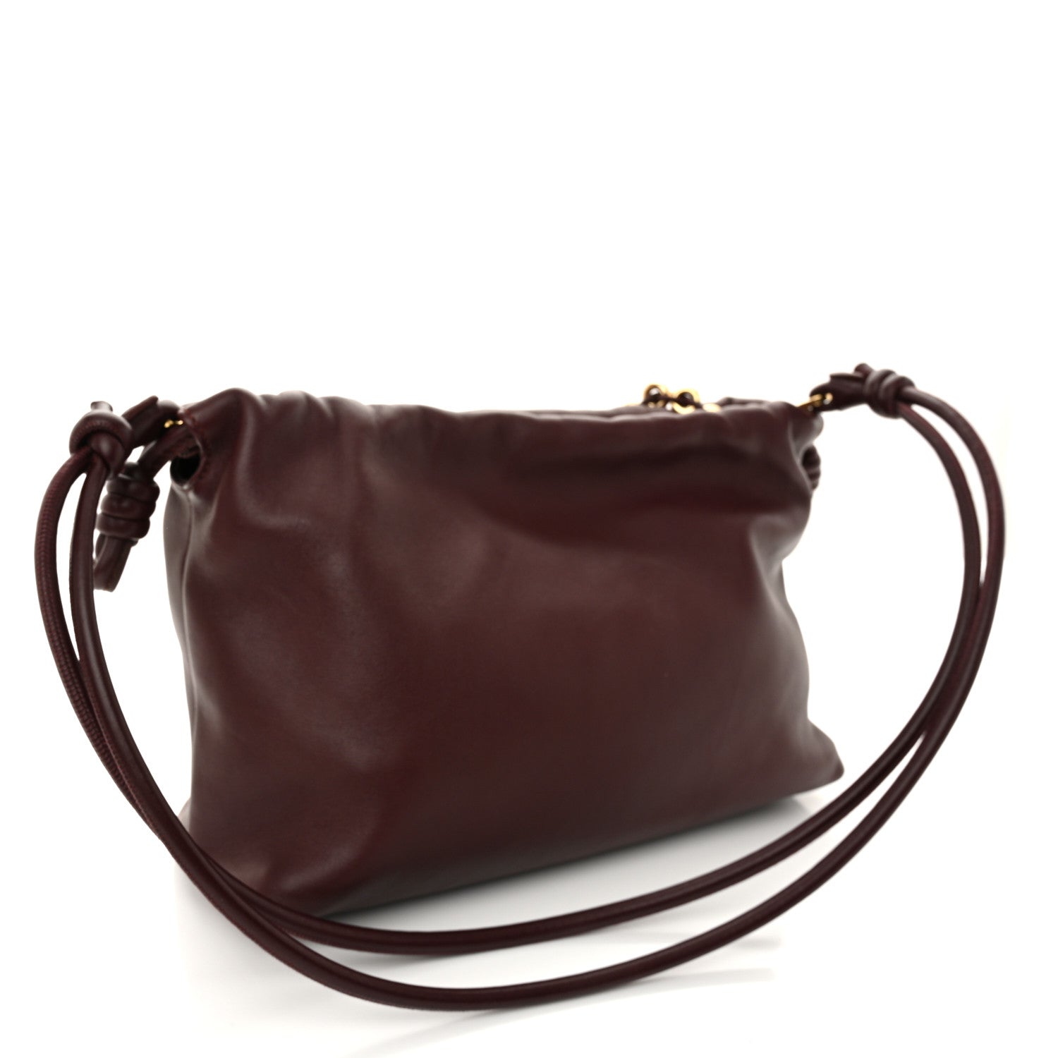 Loewe Mellow Nappa Medium Donut Chain Flamenco Knot Clutch Dark Burgundy 3 of 11