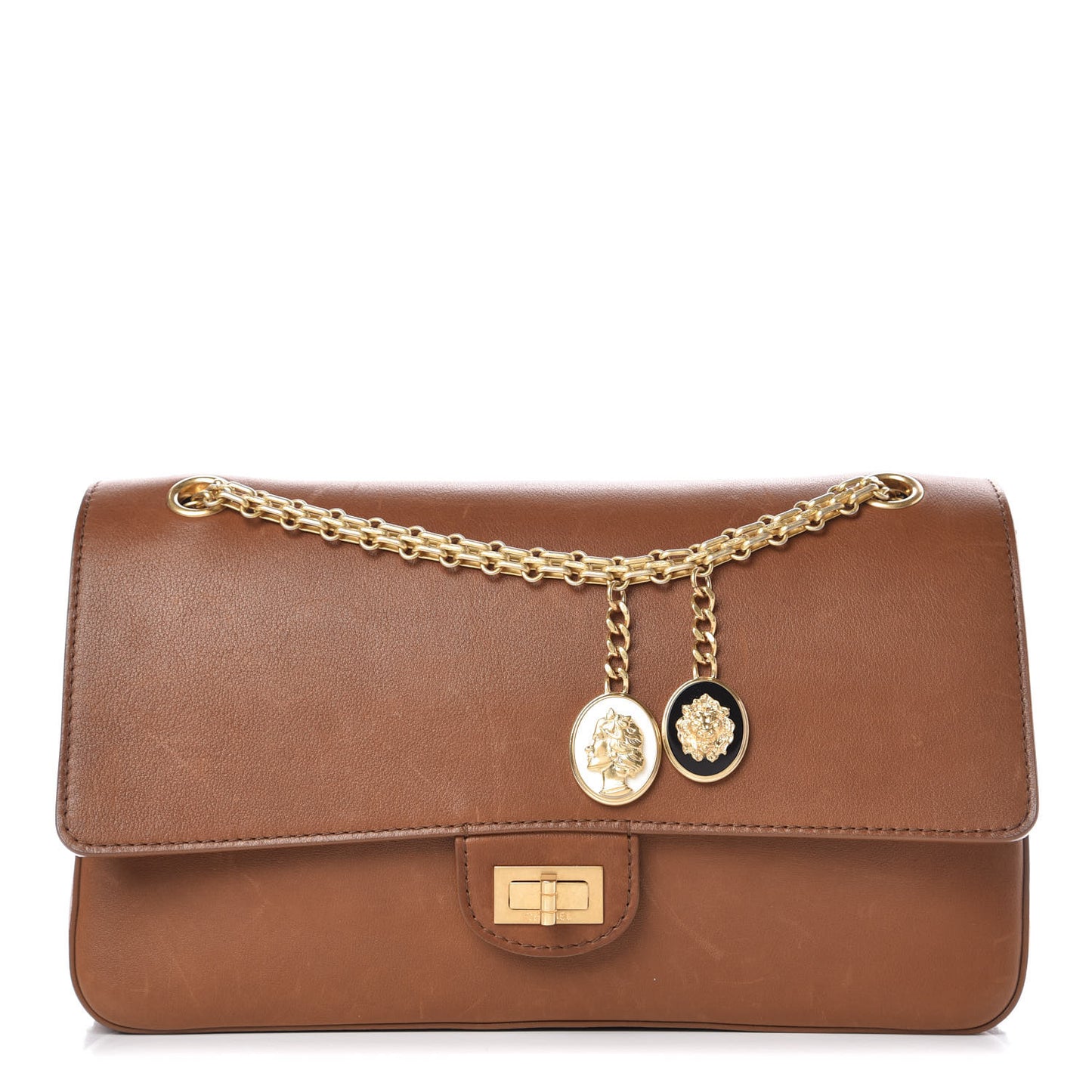 Calfskin Nude 2.55 Medals Reissue 226 Flap Camel