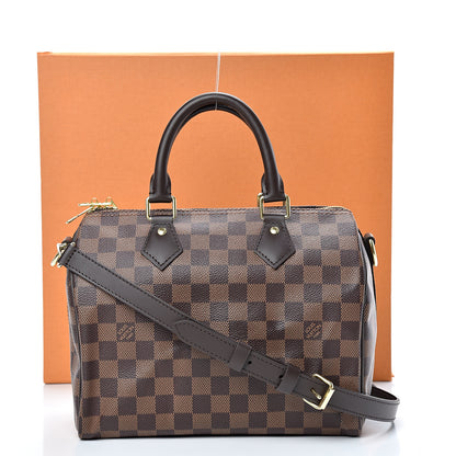 Louis Vuitton Damier Ebene Speedy Bandouliere 25 10 of 10