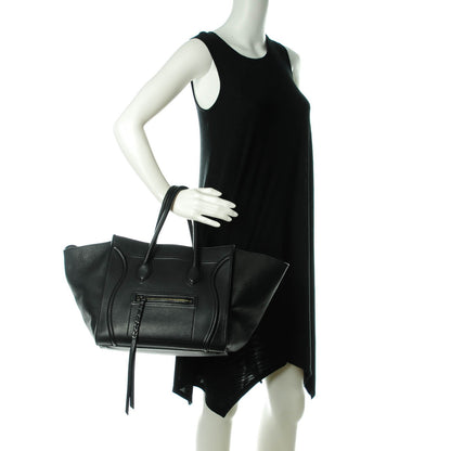 Celine Supple Calfskin Medium Phantom Luggage Black 2 of 8