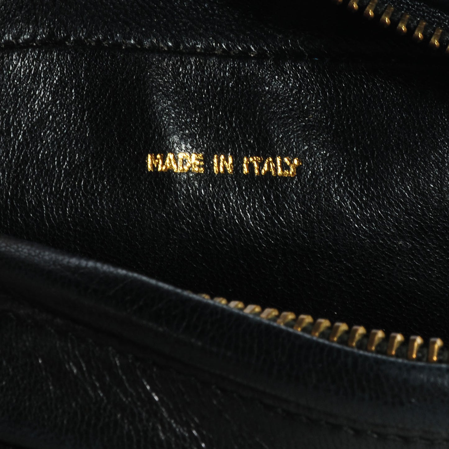 Lambskin CC Tassel Camera Case Black