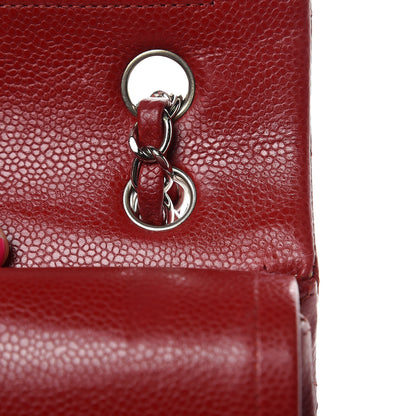 Chanel Caviar Quilted Medium Double Flap Dark Red 10 of 12