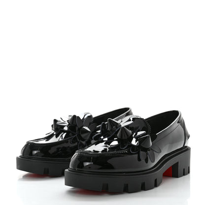 Christian Louboutin Patent Daisy Loafers 37.5 Black 3 of 8