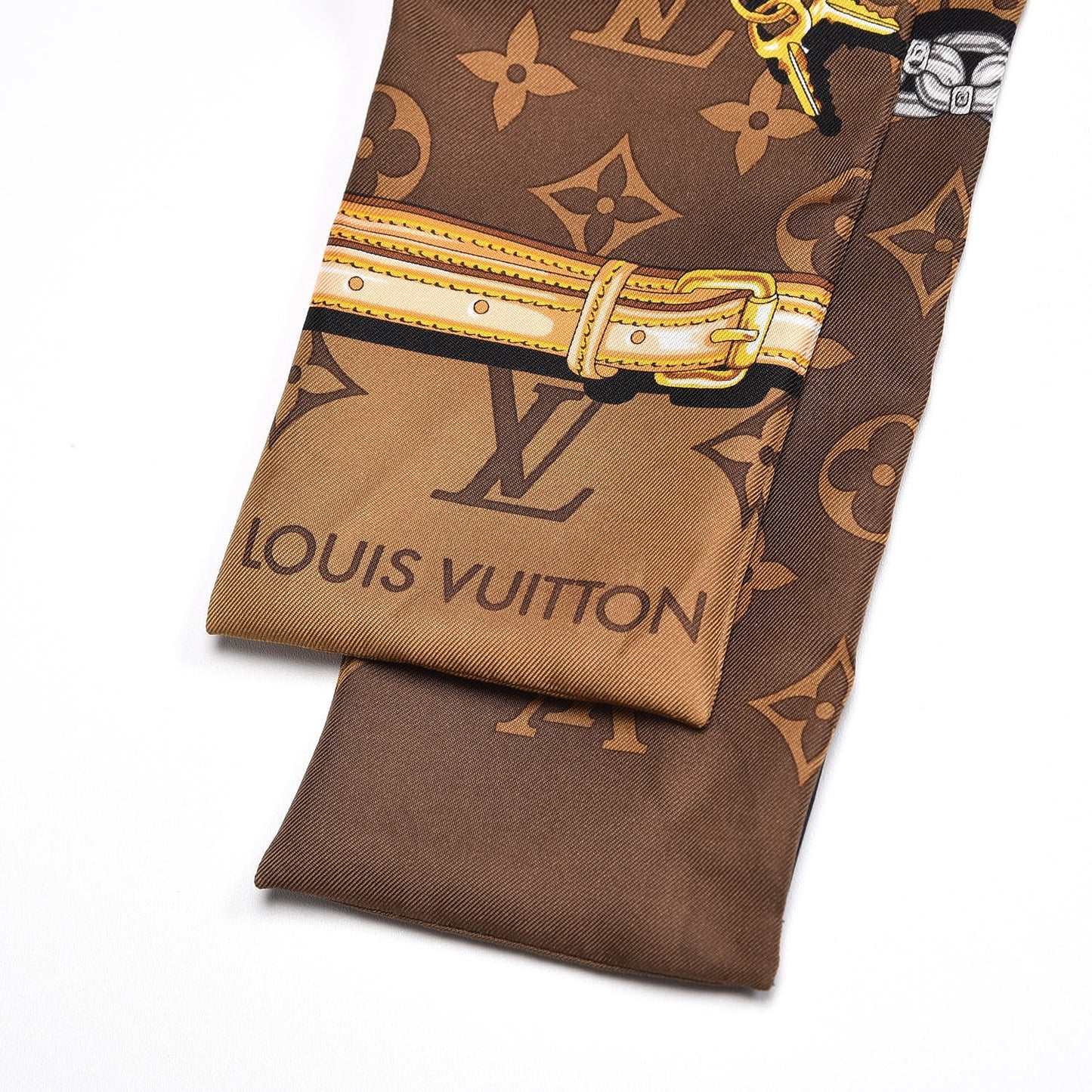 Silk Monogram Confidential Bandeau Brown