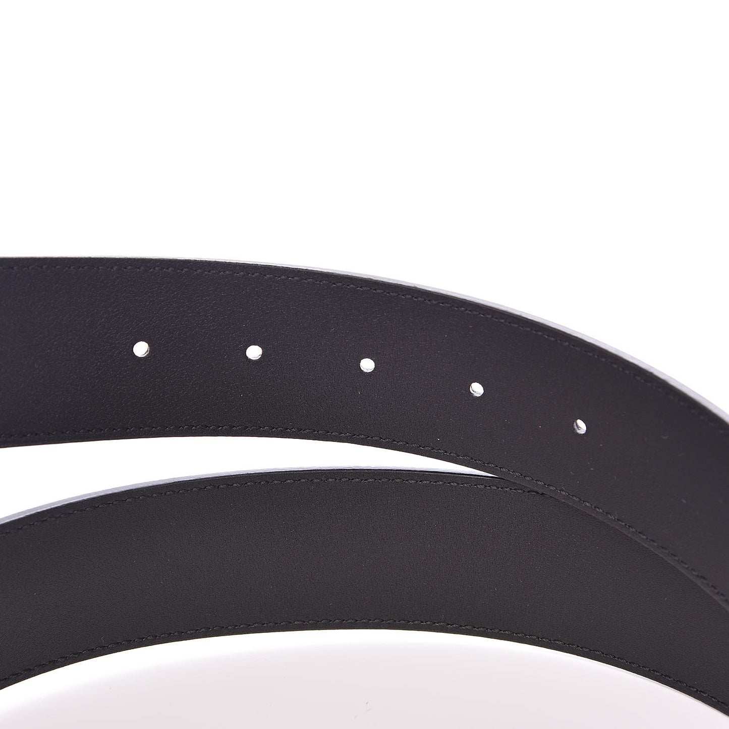 Textured Dollar Calfskin Nickel Double G 40mm Belt 95 38 Black