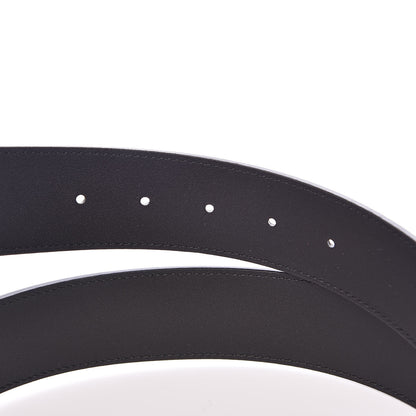 Gucci Textured Dollar Calfskin Nickel Double G 40mm Belt 95 38 Black 4 of 7