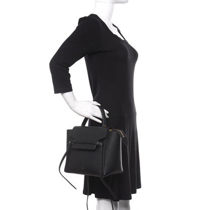 Celine Grained Calfskin Micro Belt Bag Black 3 of 9