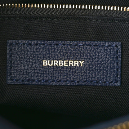 Burberry Derby Calfskin Vintage Check Medium Banner Tote Regency Blue 6 of 8