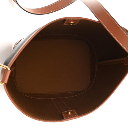 Celine Triomphe Canvas Calfskin Small Bucket Bag Tan 5 of 8