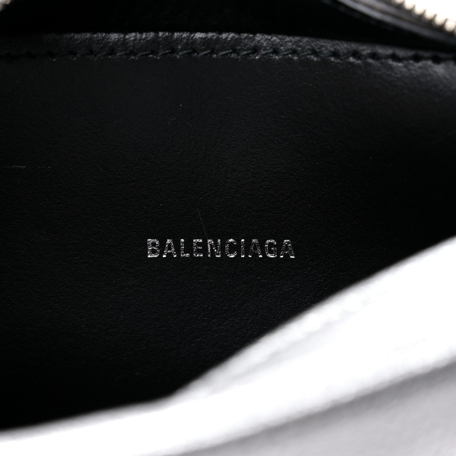 Balenciaga Metallic Goatskin Logo XS Everyday Camera Bag Argent Black 6 of 13