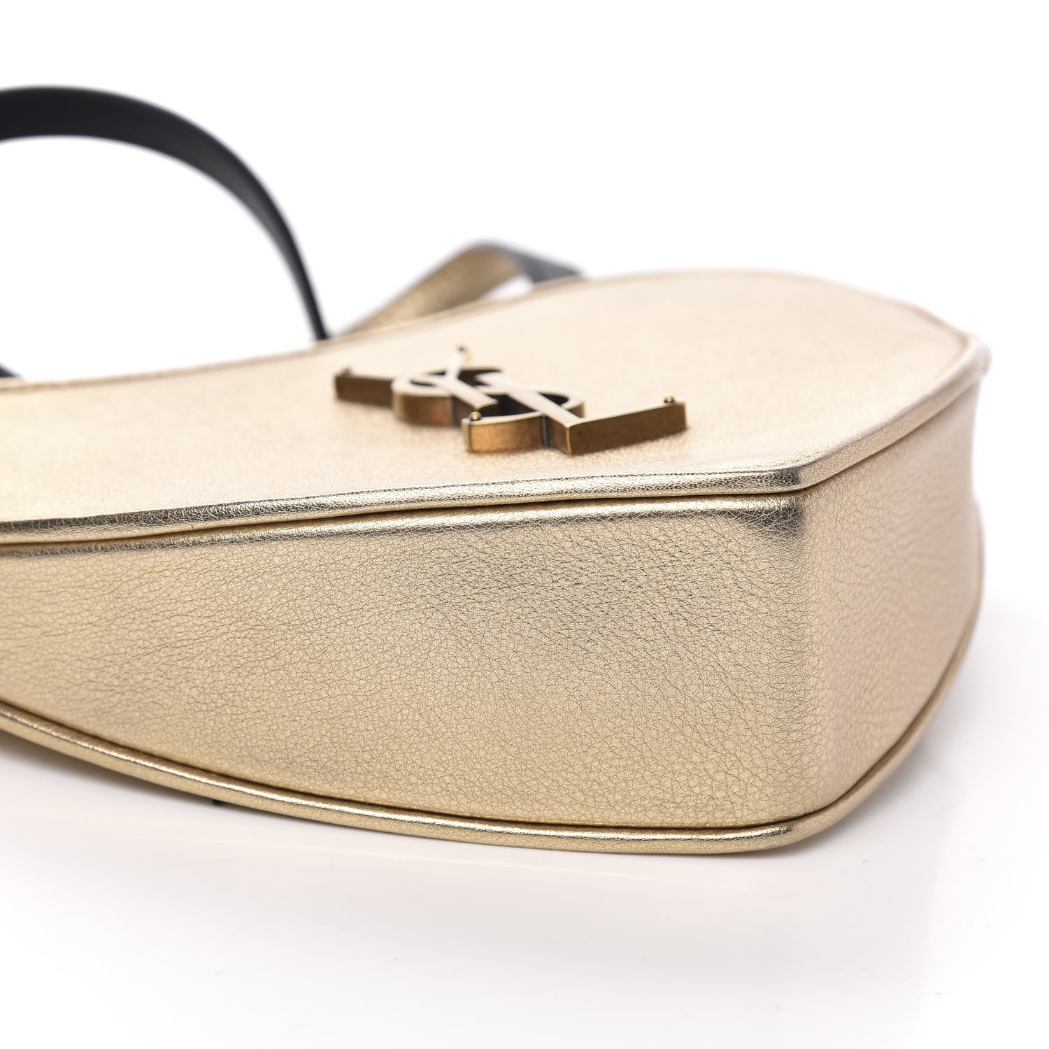 Saint Laurent Metallic Calfskin Heart Monogram Crossbody Gold 8 of 10