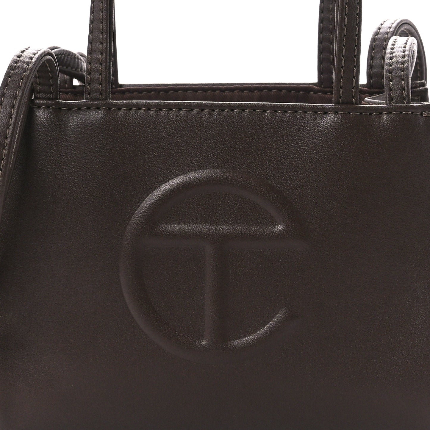 Vegan Leather Small Shopping Bag Chocolate