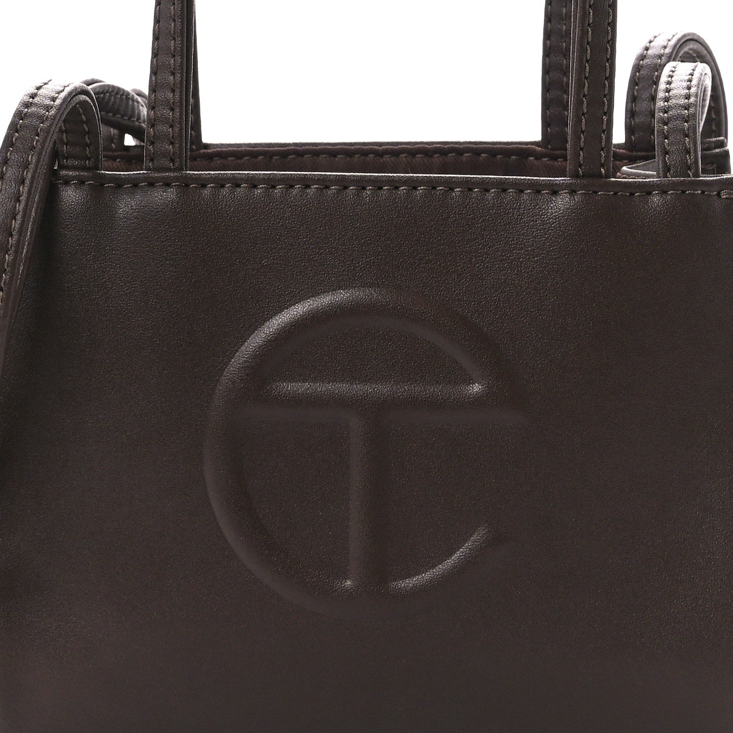 Telfar Vegan Leather Small Shopping Bag Chocolate 8 of 10