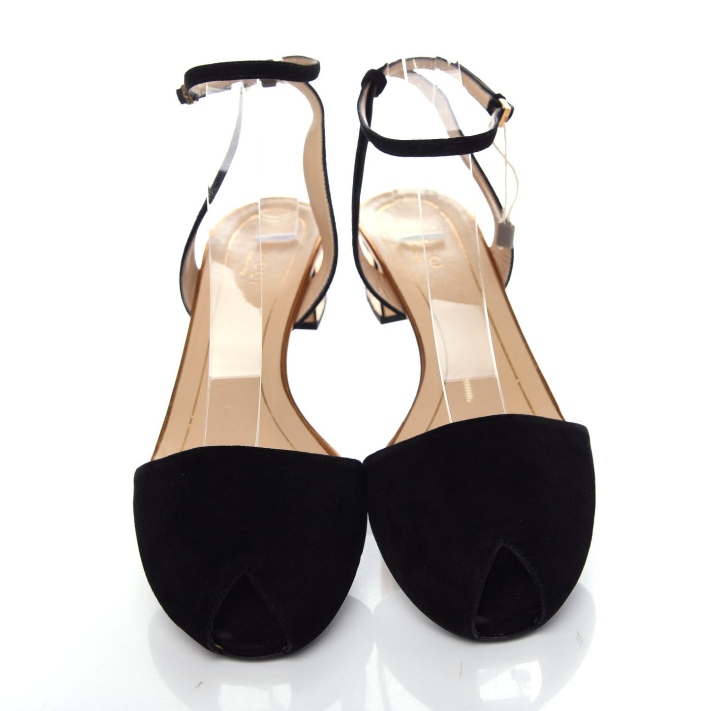 GUCCI Suede Nappa Silk Sandals 40 Black Tobacco