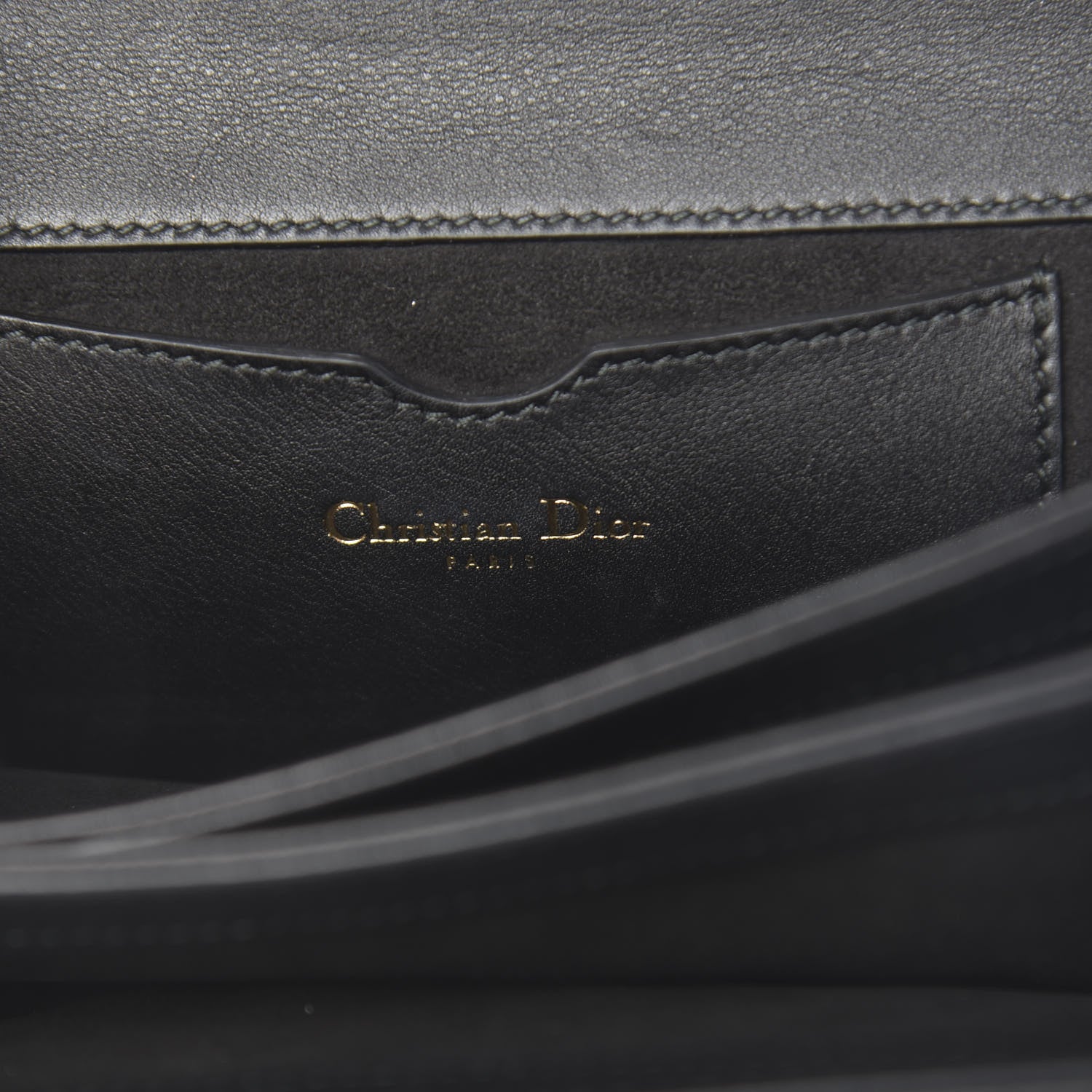 Christian Dior Sequin Suede Calfskin Logo Clutch Black Multicolor 6 of 12