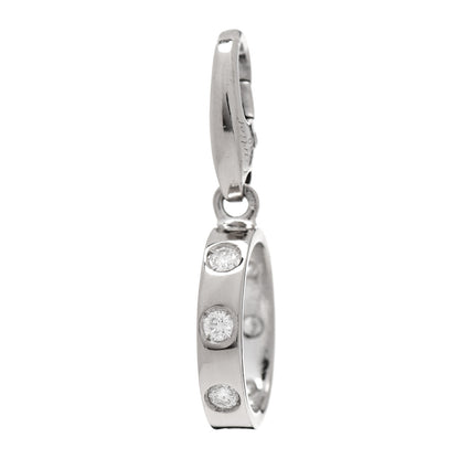 Cartier 18K White Gold Diamond LOVE Ring Charm 1 of 3