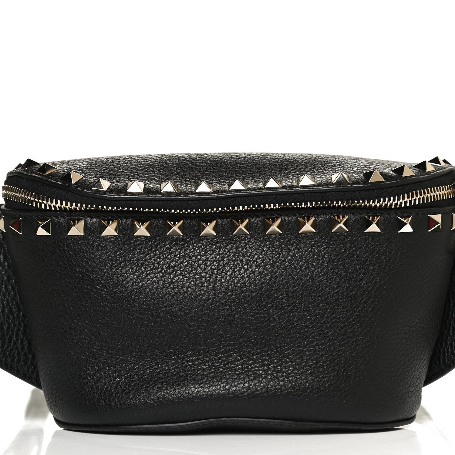 Valentino Garavani Grainy Calfskin Rockstud Belt Bag Black 7 of 9