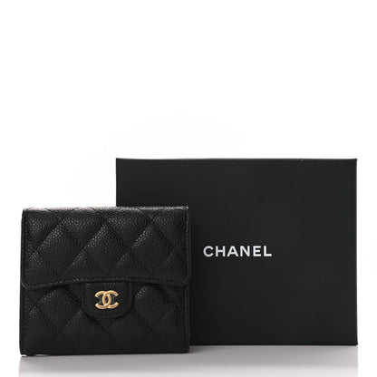 Chanel Caviar Quilted Compact Flap Wallet Black 10 of 10