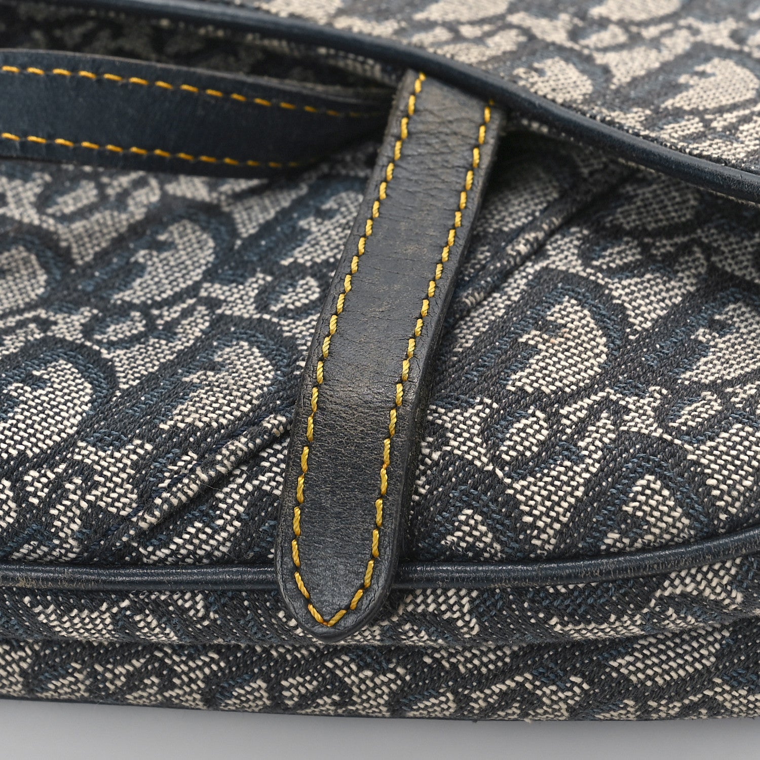 Christian Dior Monogram Saddle Bag Blue 8 of 9