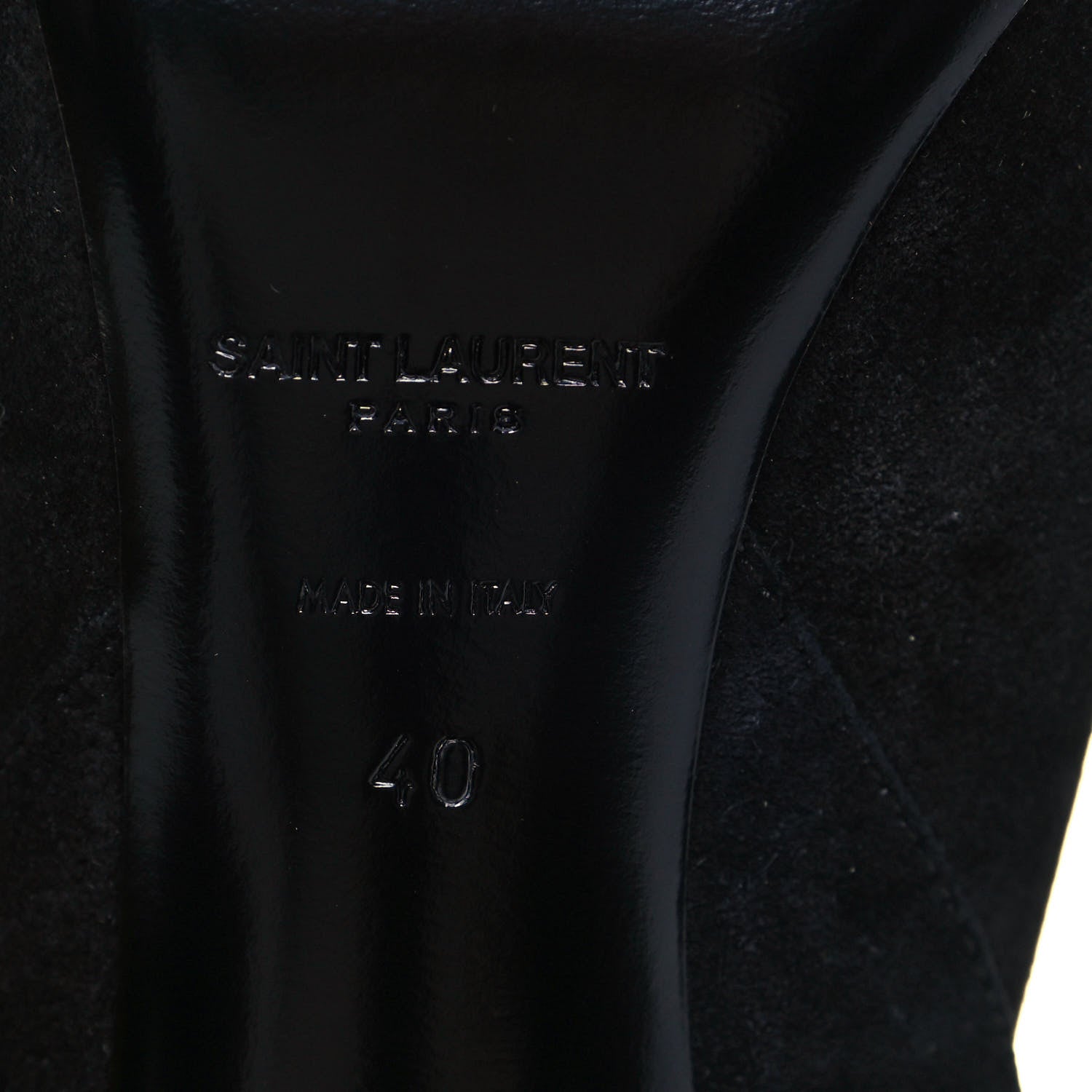 Saint Laurent Suede Mica Buckle Western Ankle Booties 40 Black 6 of 8