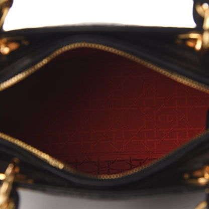 Christian Dior Lambskin Cannage Medium Lady Dior Black 5 of 9