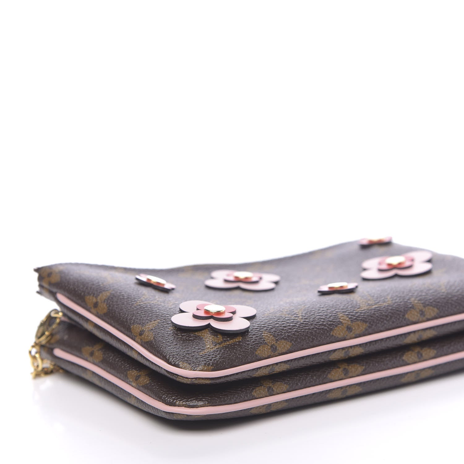 Louis Vuitton Monogram Blooming Flowers Double Zip Pochette 9 of 12