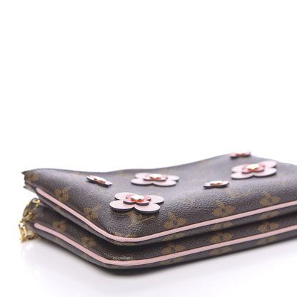 Louis Vuitton Monogram Blooming Flowers Double Zip Pochette 9 of 12