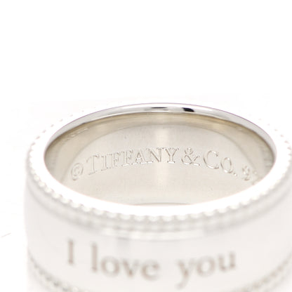 Tiffany Sterling Silver Milgrain I Love You Band Ring 48 4.5 4 of 6