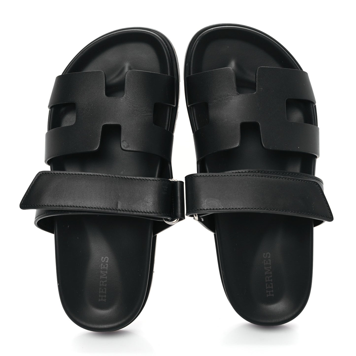 Calfskin Womens Chypre Sandals 36.5 Black