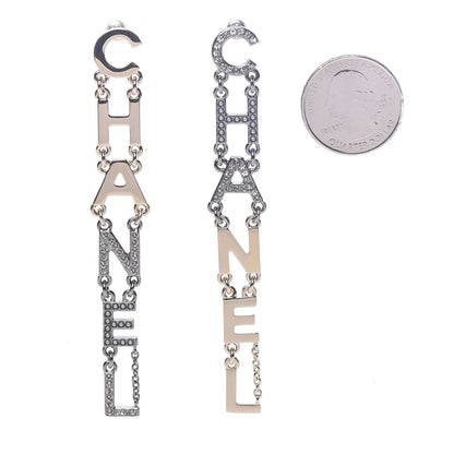 Chanel Crystal Pearl Bright Young Things Earrings Gold Ruthenium 2 of 5