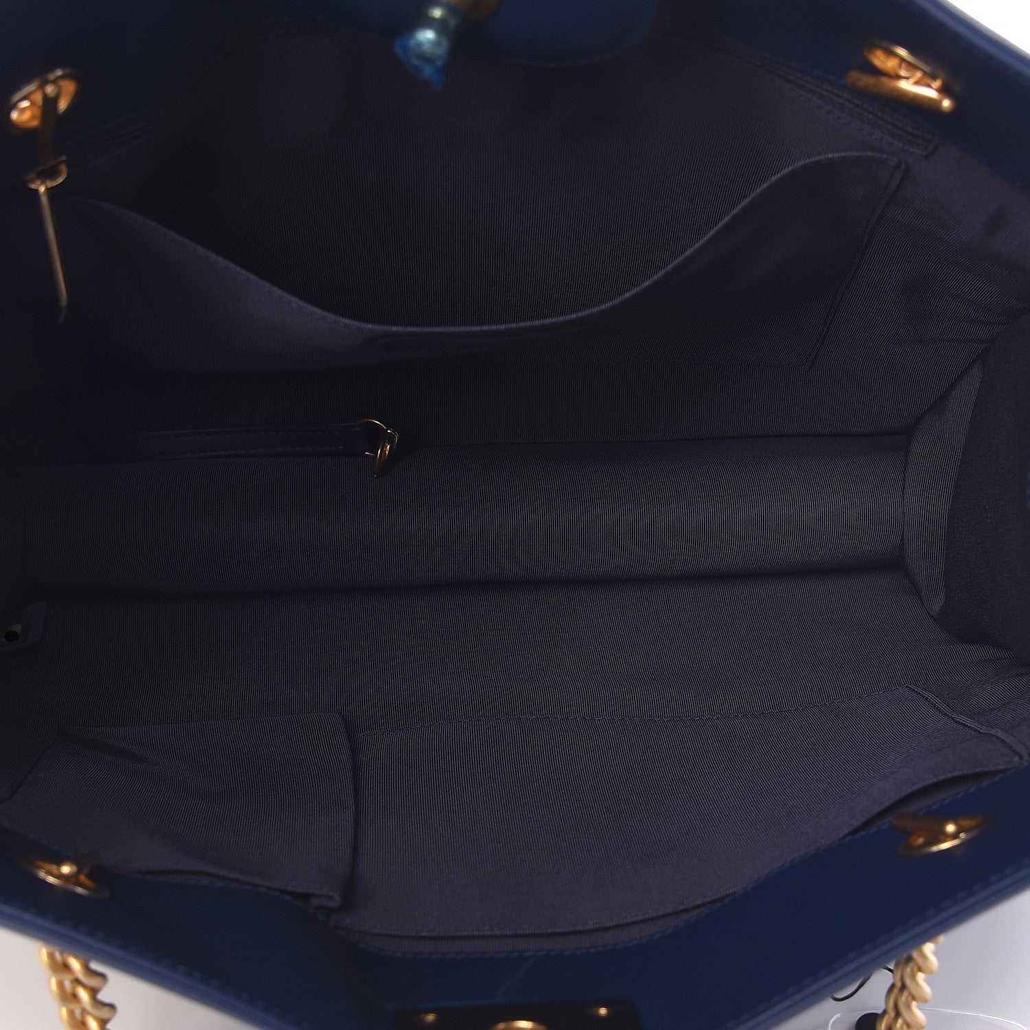 Chanel Calfskin Quilted Large Boy Tote Navy 7 of 10