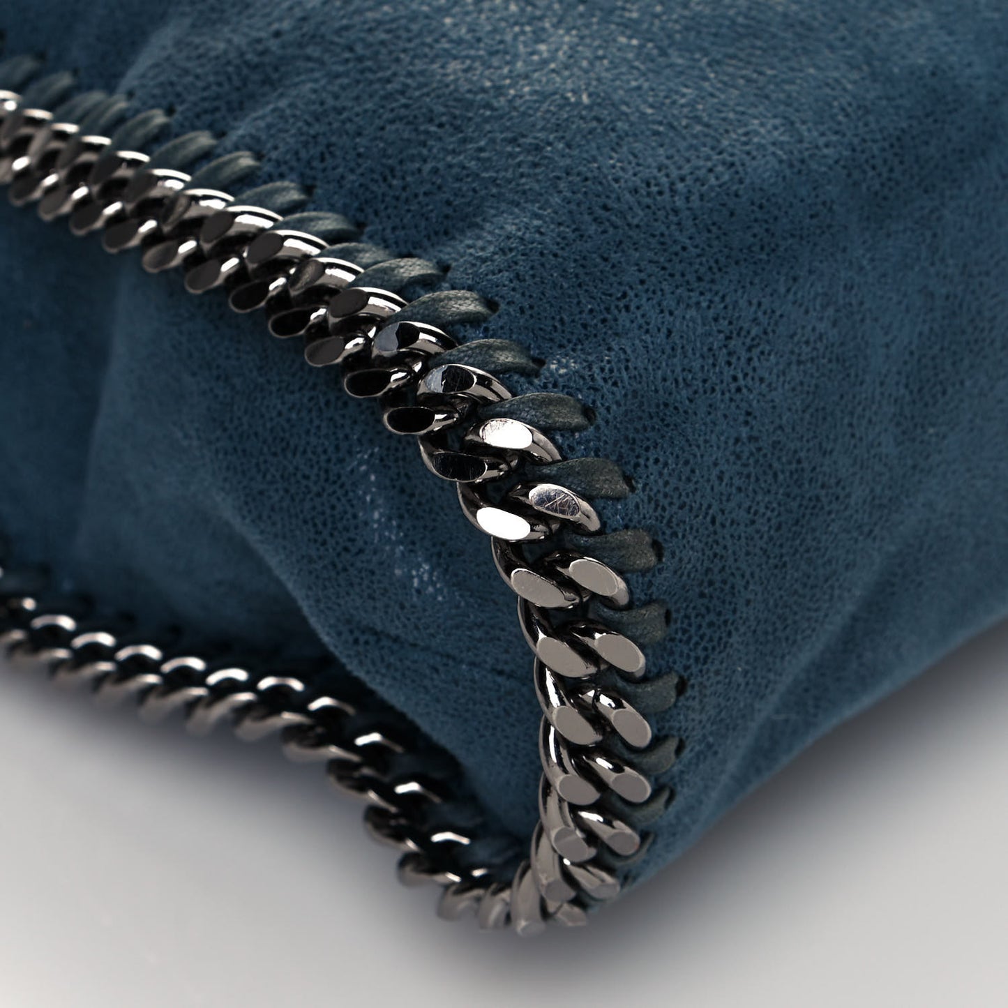 Shaggy Deer Falabella Fold Over Tote Blue