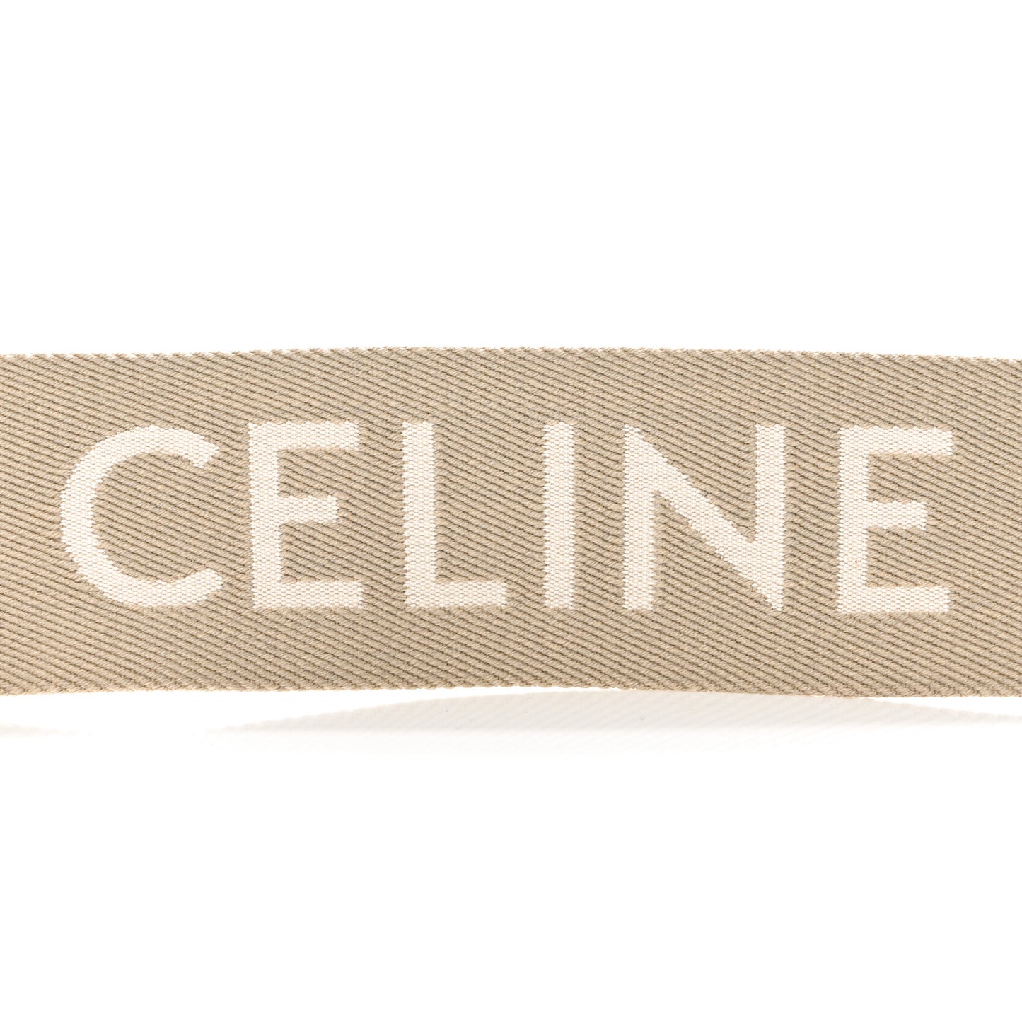 Jacquard Wool Logo Long Strap Beige White