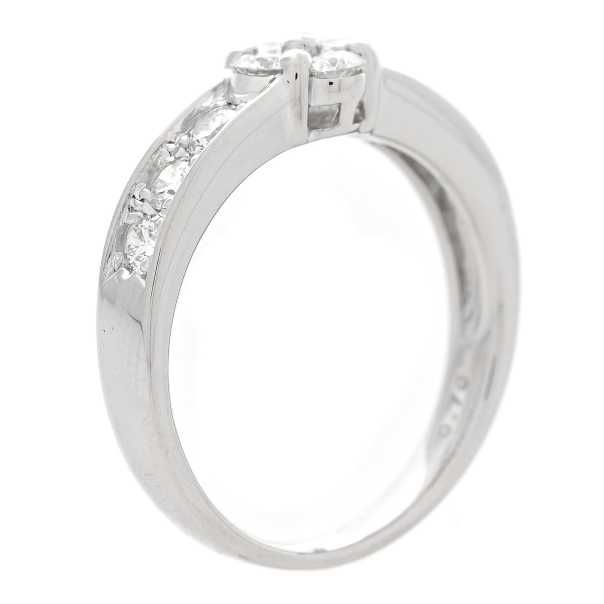 Platinum Diamond .70ctw Flower Ring 53 6.5